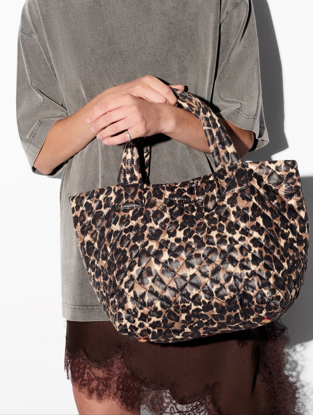 MZ WALLACE Metro Animal Print Tote Deluxe